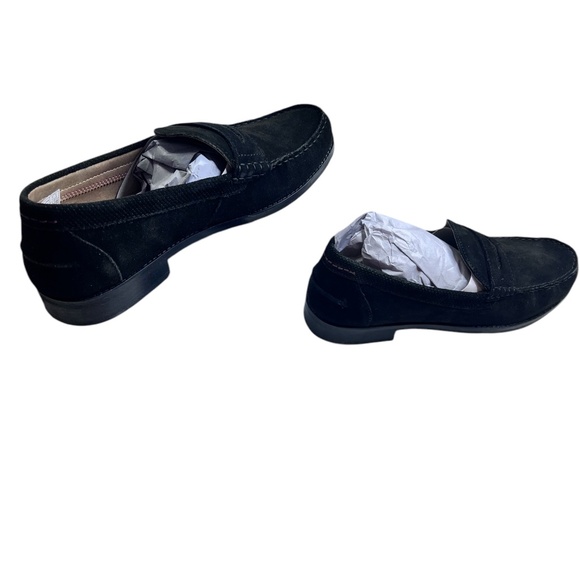 Find Mens Cologne Penny Loafers Black Suede Leather Slip-Ons Shoes Size 10 NIB main image 6